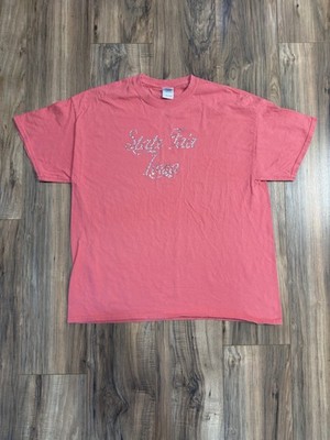 Vintage Y2K 2000s Iowa State Fair Bedazzled Cursive Spell Out Pink Shirt XL