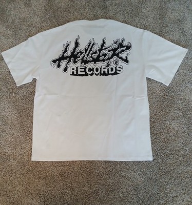 Hellstar Records White Music Graphic Logo Crew Neck Short Sleeve T