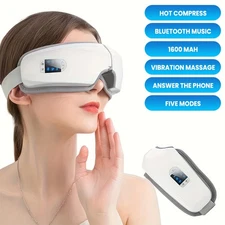 Smart Vibration Eye Massager Heat Airbag Compress Bluetooth MP3 Eye Massage Mask