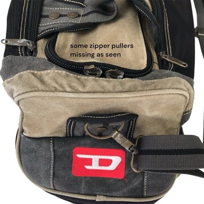 DIESEL Vintage Messenger Bag Travel Military Army Khaki Gorpcore