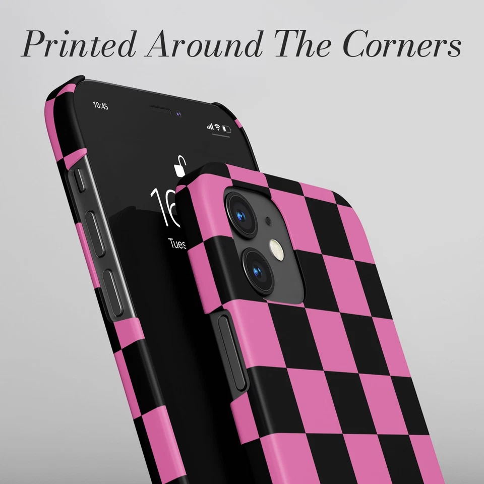Personalised Phone Case for iPhone 16 16e 15 14 13 Pro Max Cover Checkered Grid - Image 4 of 4