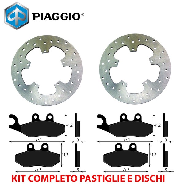 Komplettsatz BremsbelÄGe UND Bremsscheiben Piaggio Beverly Sport 250 Ie...-image