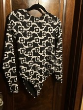 NWT Women's HURLEY Black/White Long Sleeve Swimsuit Size Large Hi Neck Low Back