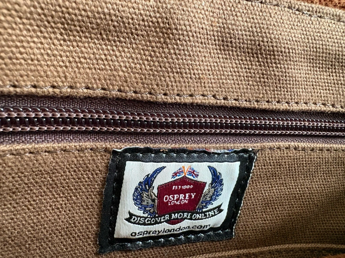 Osprey 'The Clayton' große Herren-Umhängetasche aus Leder Kuriertasche/Laptoptasche