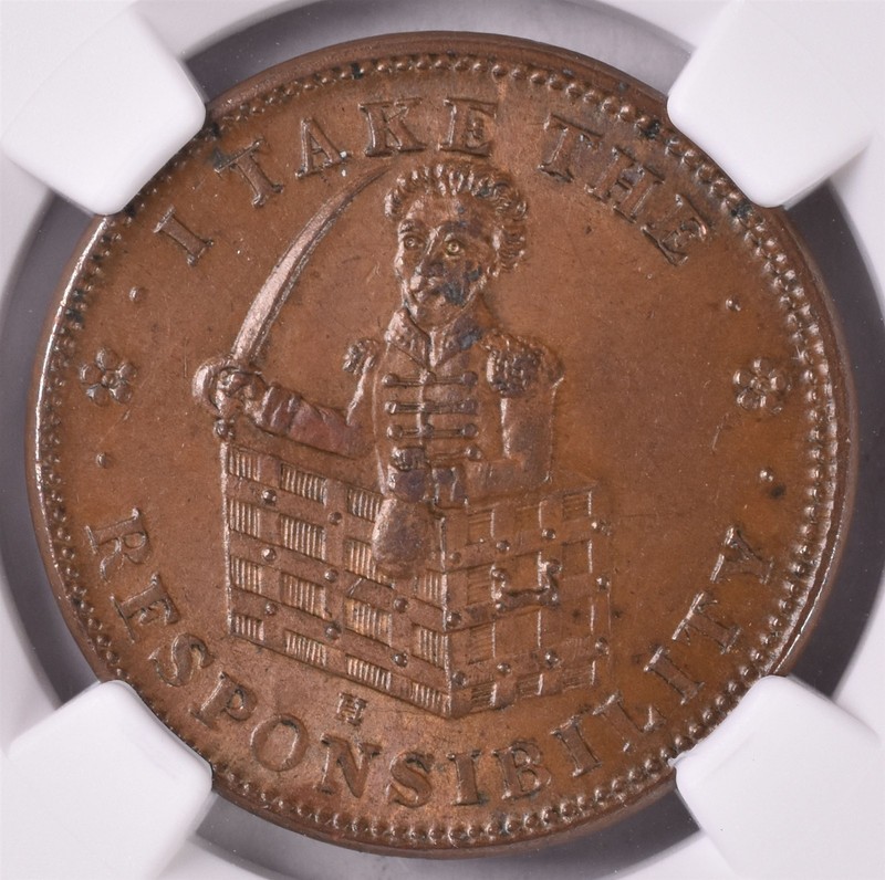 (1833) I Take The Responsibility HT-70 - NGC MS62 BN 