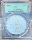 1884-O MORGAN SILVER DOLLAR PCGS MS64
