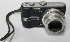 Panasonic Lumix DMC-TZ2 6MP Digital Camera Black Tested W/ Battery