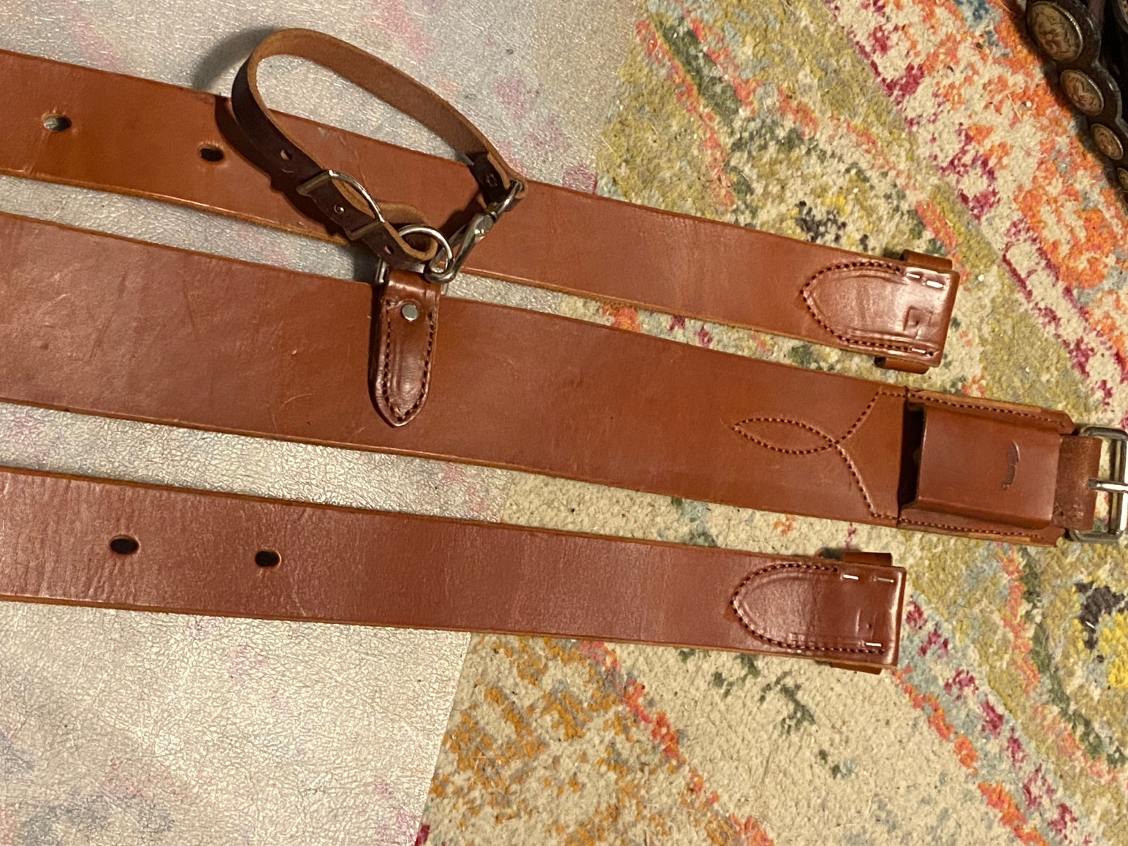 Weaver rear cinch girth used western saddle leather FREE SHIPPING