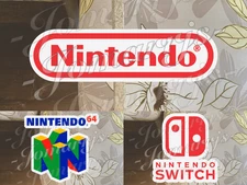 Nintendo Custom Colored Vinyl Sticker Decal N64 DS fan laptop phone car