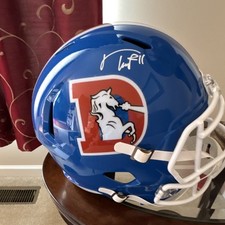 Troy Franklin Denver Broncos Full Size Replica Helmet Signed BAS Original