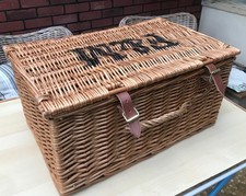 F&M Wicker Basket Picnic Hamper Fortnum & Mason or for display use.