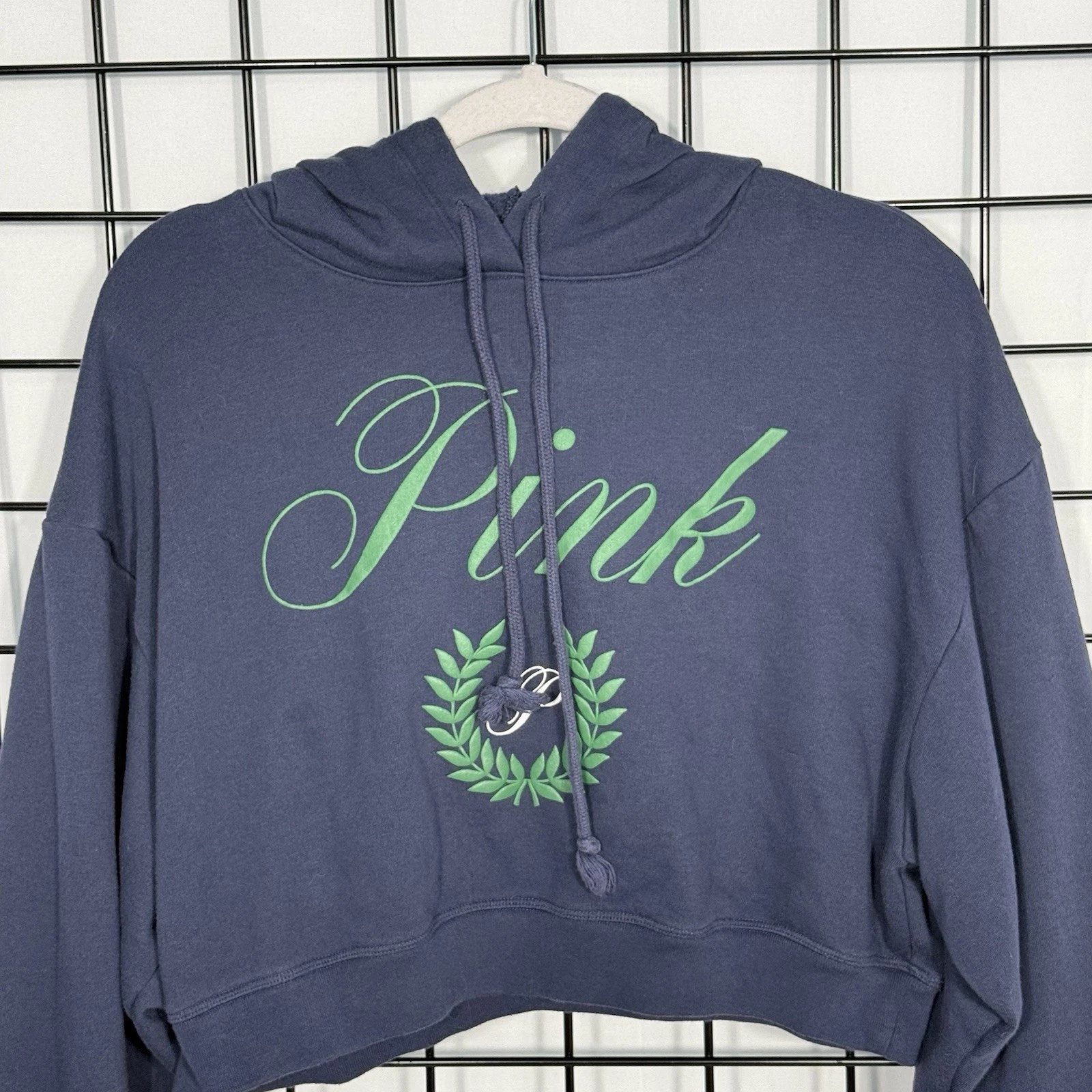 UNDERCOVER Felpa con cappuccio ROSA Victoria's Secret cropped donna M blu navy pile tutti i giorni casual comoda