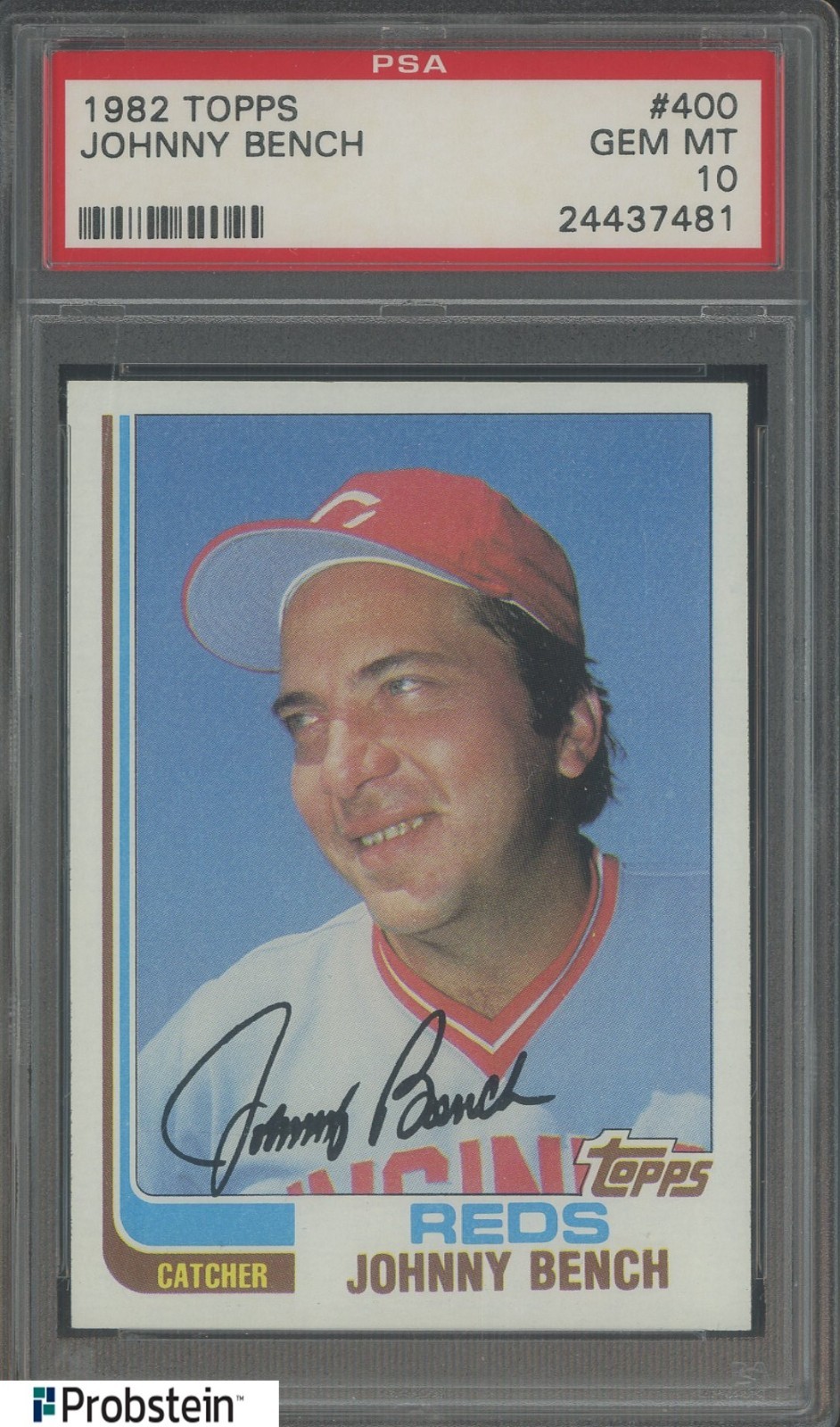 1982 Topps #400 Johnny Bench Cincinnati Reds HOF PSA 10 GEM MINT