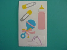 Vintage 1991 Mrs. Grossman's Stickers BABY STUFF (1) Mod 2" x 3.25"
