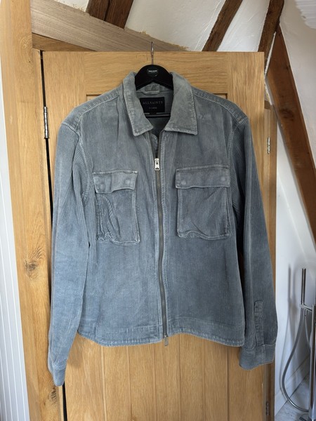 Men’s XL Allsaints Corduroy Light Blue Jacket Overshirt
