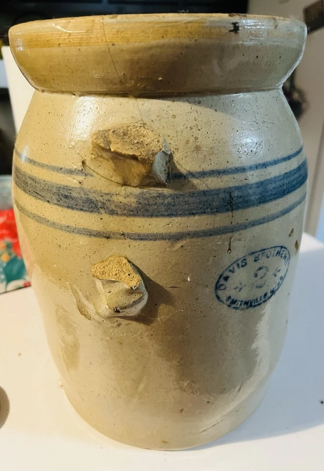 Grande Antiguo Primitivo Churn Marcado Davis Brothers Smithville, Ms 2 Foto 3 de 4