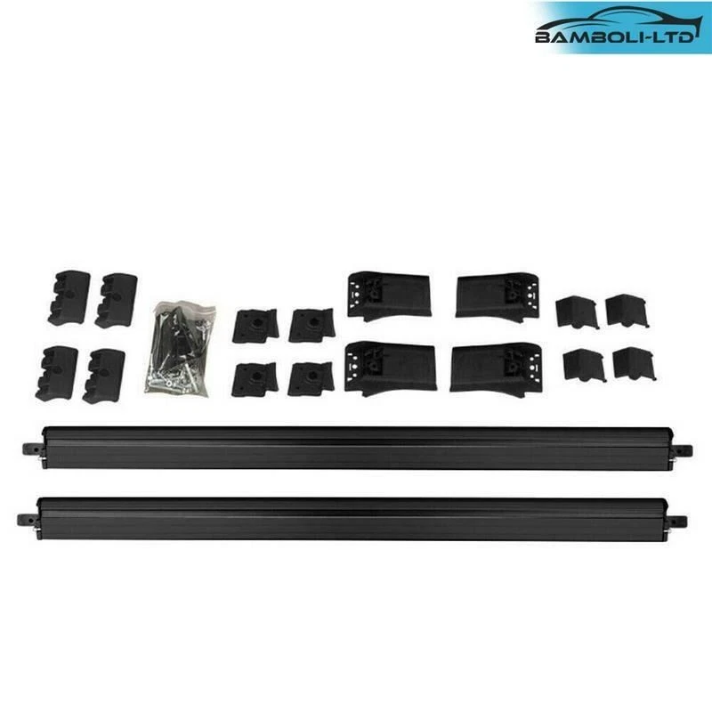 Fits LAND ROVER FREELANDER 1 98-2007 Roof Rack Cross Bars  Rails Alu BLACK SET - Imagem 3 de 4