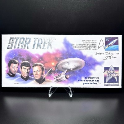 Star Trek 25th Anniv. Commem. Cachet - Artist SIGNED 2X (S/N 291/500) | 1991 FDC