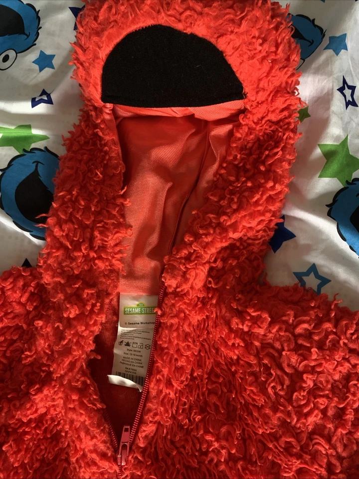 ELMO Sesame Street Workshop DE COLECCIÓN Disfraz de Halloween con Cremallera para Niño Pequeño Foto 4 de 4
