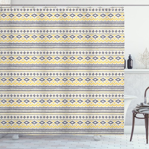 NYMB Duschvorhang Afrikanisches Tribal-Design – 170x178 Cm, Aus Polyester, Wasserabweisend, Inkl. 12 Haken