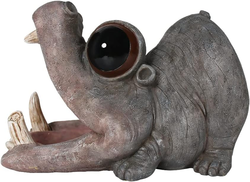 Decorative Hippo Gutter Downspout Extension Outdoor Statues Sculpture Garden Dec - Picture 3 of 5
