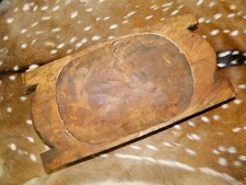 Carved Wooden Dough Bowl Primitive Wood Trencher Tray Rustic Home Decor 19 1/4"