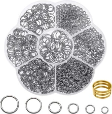 1000Pcs Jump Rings for Jewelry Making Stainless Steel Open Jump Rings Connectors