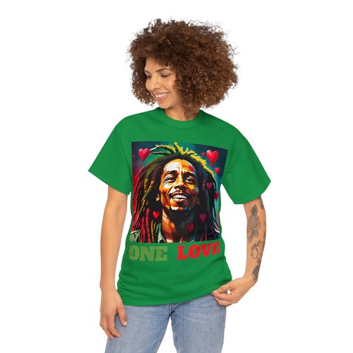 Bob Marley One Love Unisex soft Heavy 100% Cotton T-shirt Reggae Jamaican Music - Picture 69 of 78