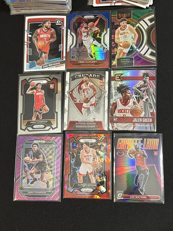 Houston Rockets Lot 88 Amen Thompson Jalen Green Sengun Silver Prizm RC Rookie - Image 2 of 4