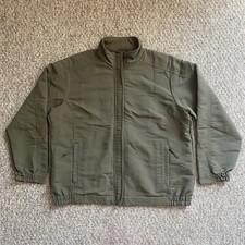 Nike Jacket Womens Medium M Army Green Woven Full Zip Outdoor Y2K Nylon Blend