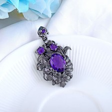 Pendant Amethyst Silver Jewelry 925 Gift Mom Sterling For Gemstone February