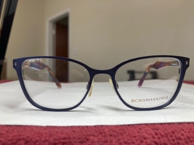 BCBGMAXAZRIA WOMEN'S ''CELESTE'' BLUE SLATE EYEGLASS FRAMES 49-15-130 (00)