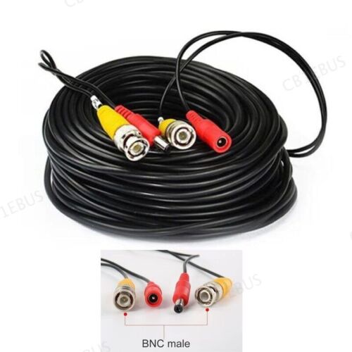 5/10/30M BNC male connector Cable DC male extension for AHD  CCTV DVR Camera CB1 - Afbeelding 1 van 7