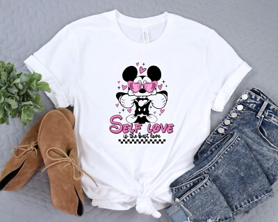 Self Love Is The Best Love Shirt Mickey Mouse T-Shirt Positive Vibes Tee