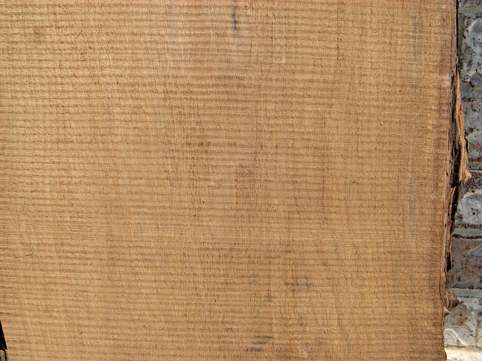 1 PC (UNKNOWN WOOD TYPE) SLAB 63  X  18" X  2" WITH LIVE EDGE