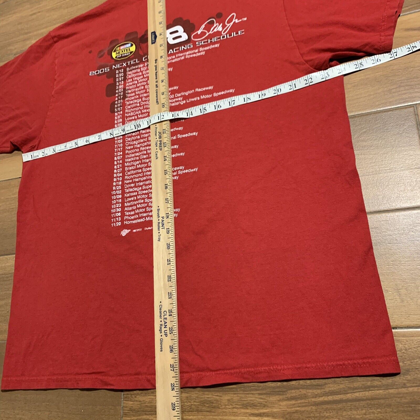 Vtg 05 Mens Dale Jr Tour T Shirt Sz XL Red Nascar… - image 5