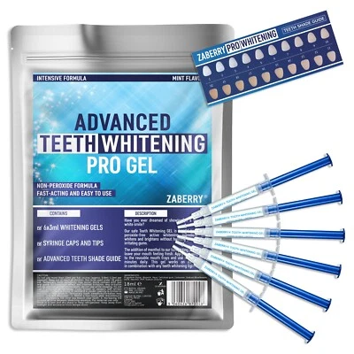 Advanced Teeth Whitening Gel Professional Strong Tooth Bleaching 6x3ml ZABERRY