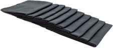  Diamond Glass Microfiber Window and Chrome Microfiber Towel 16"X16" Black -