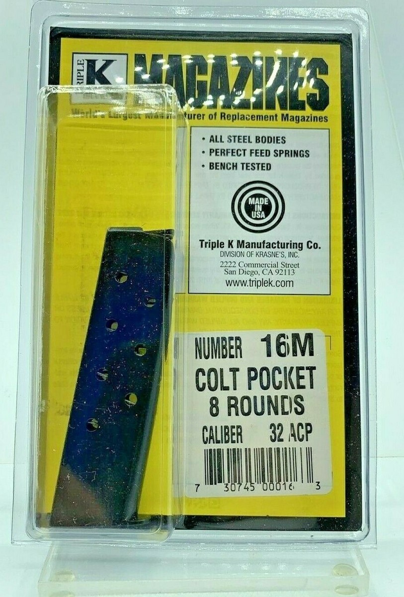 マガジン Triple K Colt 1903 8 Rounds Handgun Magazine - Black (16M) for