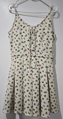Hot Topic Ivory Frog Mushroom Lace-Up Dress Size MD Cottage core Fairy  Witch | eBay