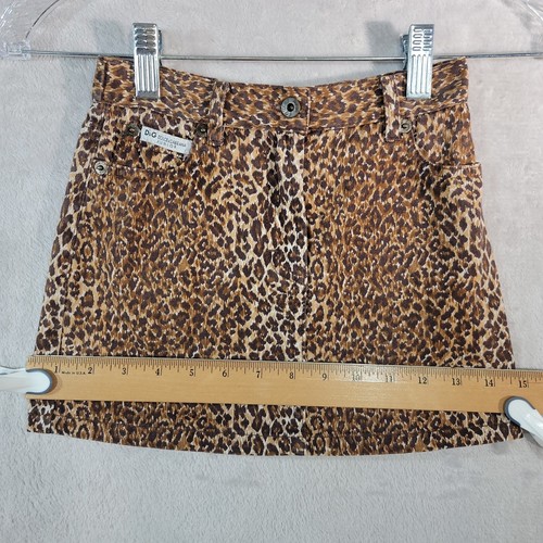 D&G Dolce & Gabbana Skirt Junior 4 Mini Leopard Print 5 Pocket Made In Italy - Picture 7 of 16