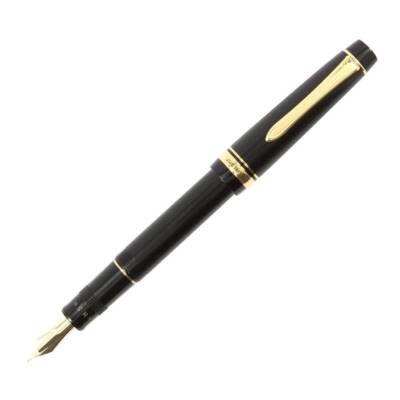 Pilot Justus 95 Fountain Pen Black Resin Barrel, Fine 14K Gold Nib PL60591FPBLKF