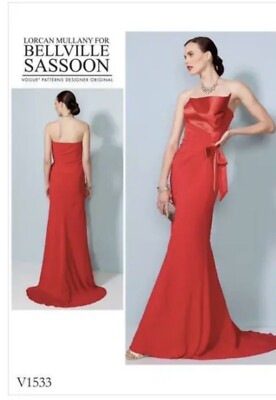 out-of-print: VOGUE Schnittmuster Bellville Sassoon V1533, Abendkleid, Gr. 14-22