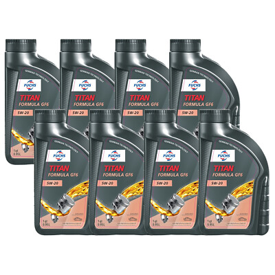 Fuchs 8 Quart TITAN FORMULA GF-6 SAE 5W-30 Fully Synthetic Engine Oil 8 x 1Qt