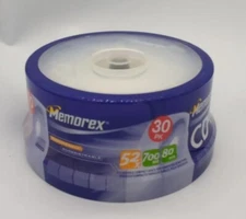 Memorex 52X 700MB CD-R Recordable 30 Pack 80 Minute CDs