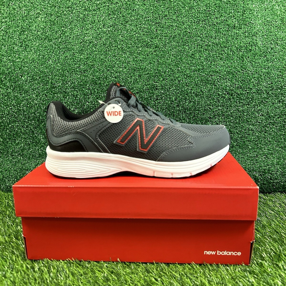 REEA28様 4個 New Balance 460v3 Mens 8.5 4E Gray Red Shoes Sneakers