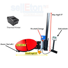 SellEton Pallet Wrapping Machine with built-in Scale 3500 lb and Thermal Printer