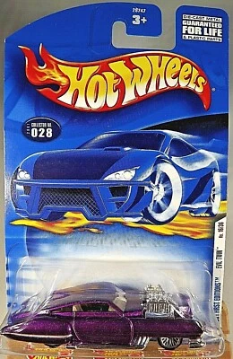 2001 Hot Wheels #28 First Editions 16/36 EVIL TWIN Purple w/Red HW Logo Variant - Image 1 of 4