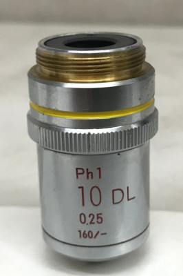 Nikon Ph1 Plan DL 10x /0.25 160/- Phase Contrast Microscope Objective ...