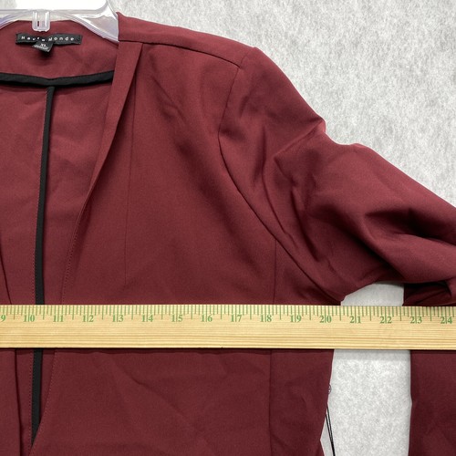 Haute Monde Young Contemporary Women’s Los Angeles Blazer Jacket Maroon Size XL - Picture 9 of 14